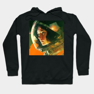 We Are Floating In Space - 44 - Sci-Fi Inspired Retro Artwork Hoodie